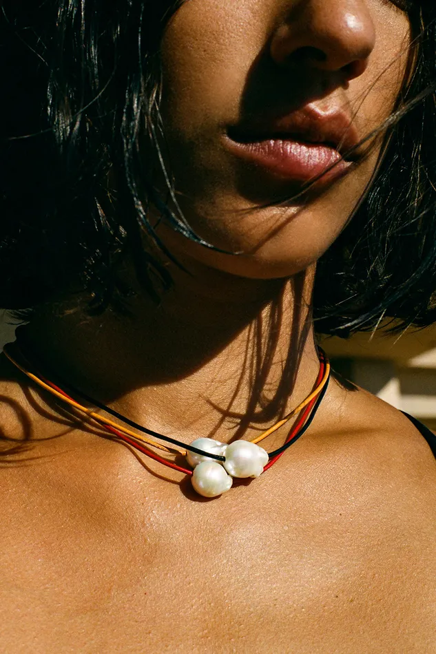 Chan Luu Necklaces Isla Pearl Necklace Marigold 8211 Women