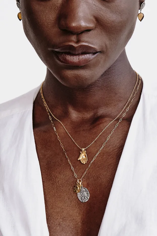 Chan Luu Necklaces Orion Coin Necklace Gold Mix 8211 Women