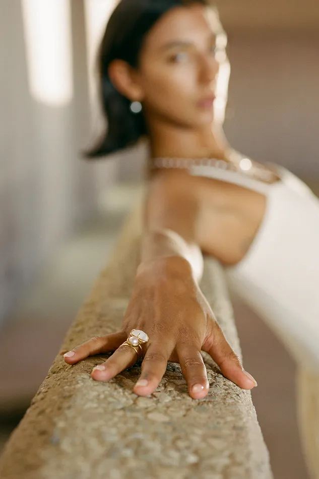 Chan Luu Rings Venus Stacked Ring Moonstone 8211 Women