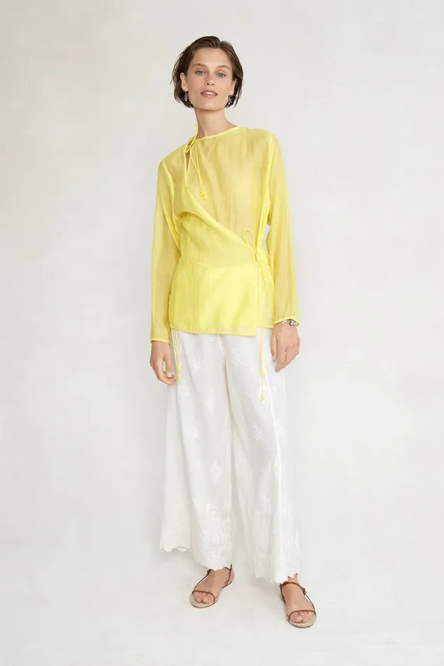 Chan Luu Tops Heather Wrap Top Daffodil 8211 Women