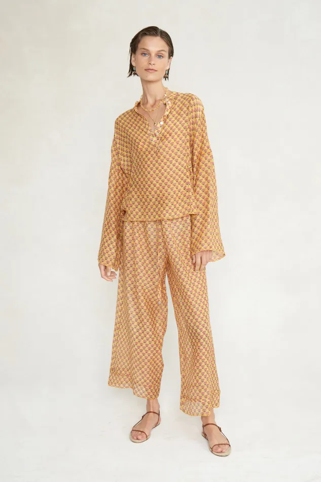 Chan Luu Tops Maisie Blouse Saffron 8211 Women