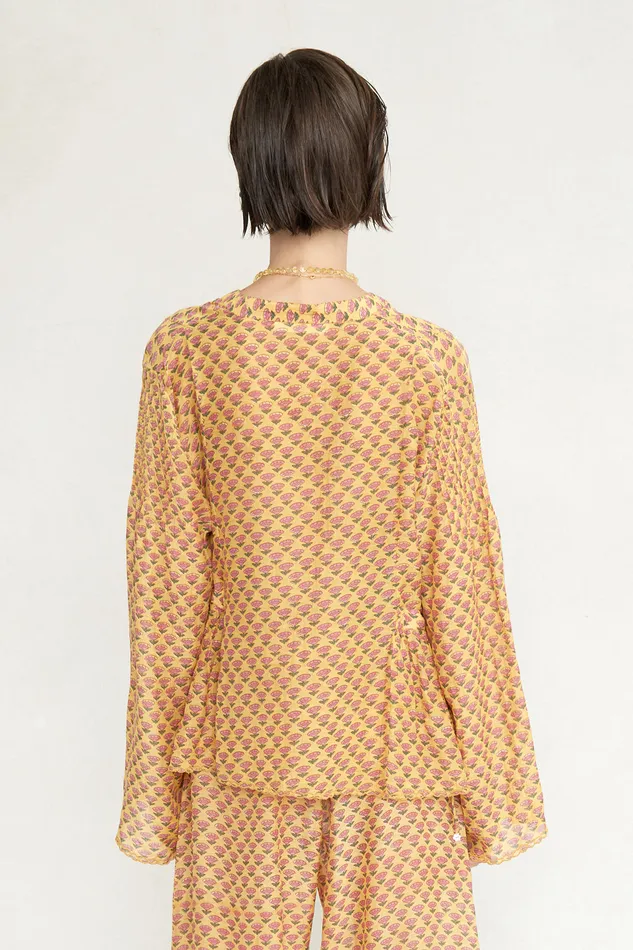 Chan Luu Tops Maisie Blouse Saffron 8211 Women