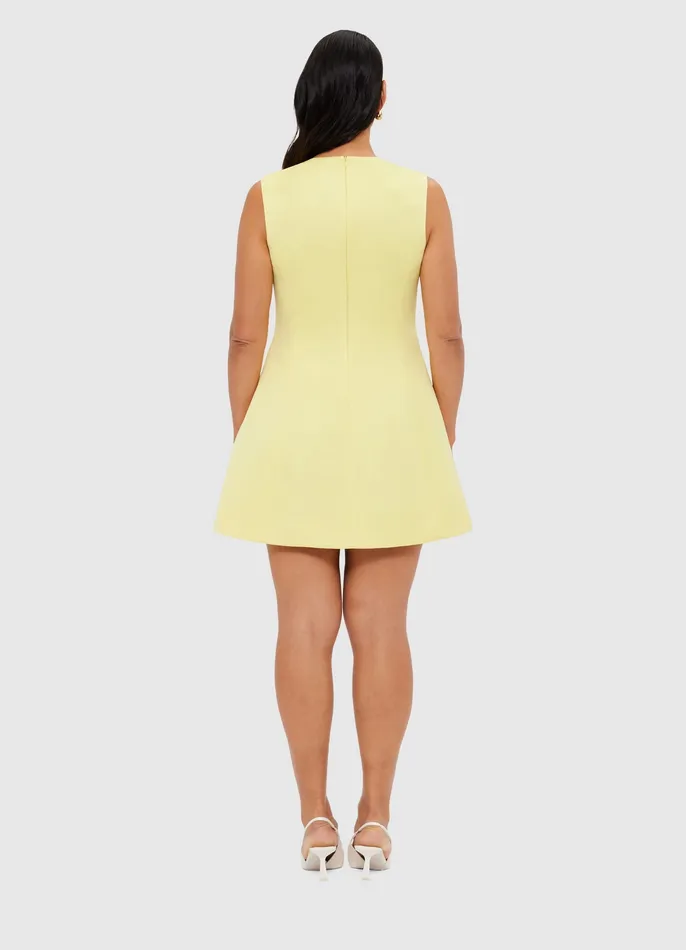 Chloe Sleeveless Mini Dress 8211 Sorbet Yellow Dresses and Jumpsuits LEO LIN Women