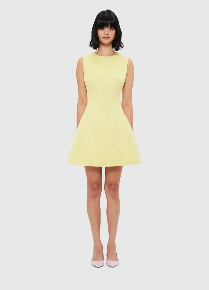 Chloe Sleeveless Mini Dress 8211 Sorbet Yellow Dresses and Jumpsuits LEO LIN Women