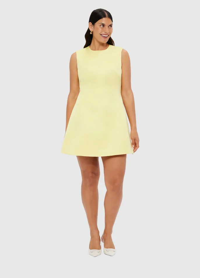 Chloe Sleeveless Mini Dress 8211 Sorbet Yellow Dresses and Jumpsuits LEO LIN Women