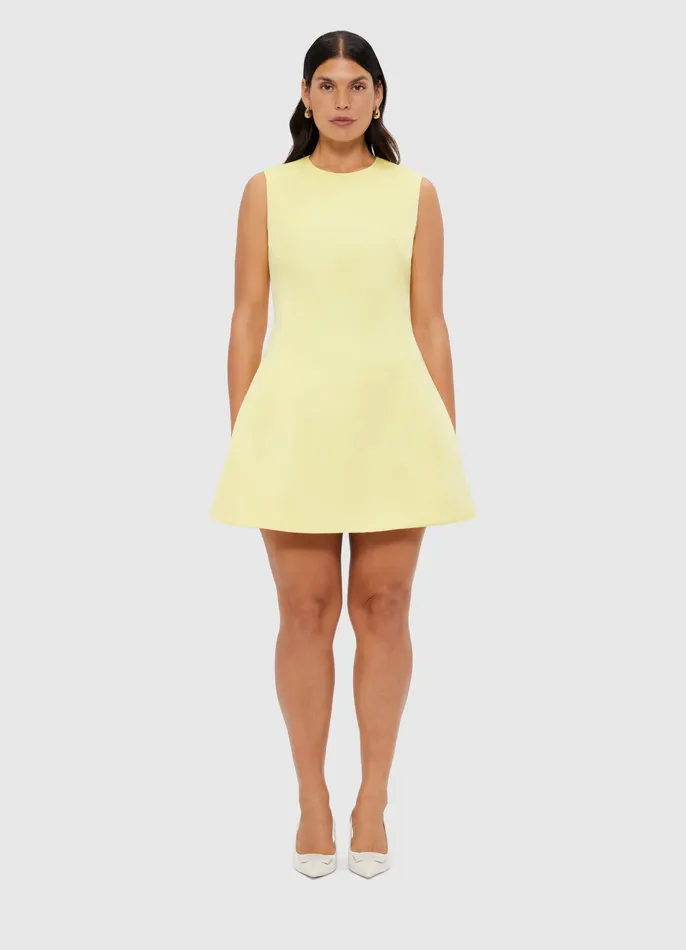 Chloe Sleeveless Mini Dress 8211 Sorbet Yellow Dresses and Jumpsuits LEO LIN Women