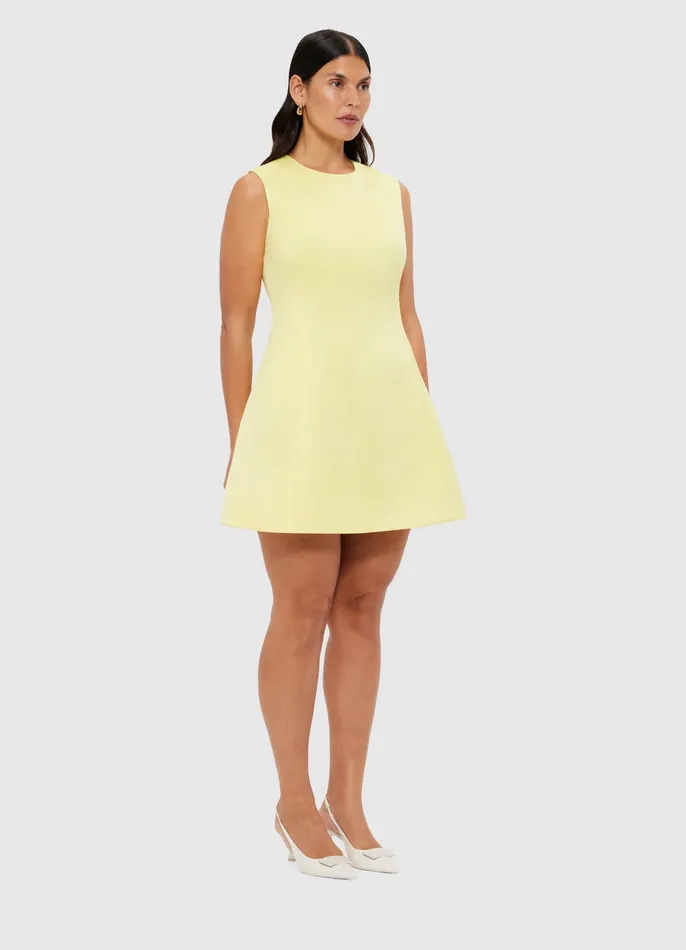 Chloe Sleeveless Mini Dress 8211 Sorbet Yellow Dresses and Jumpsuits LEO LIN Women