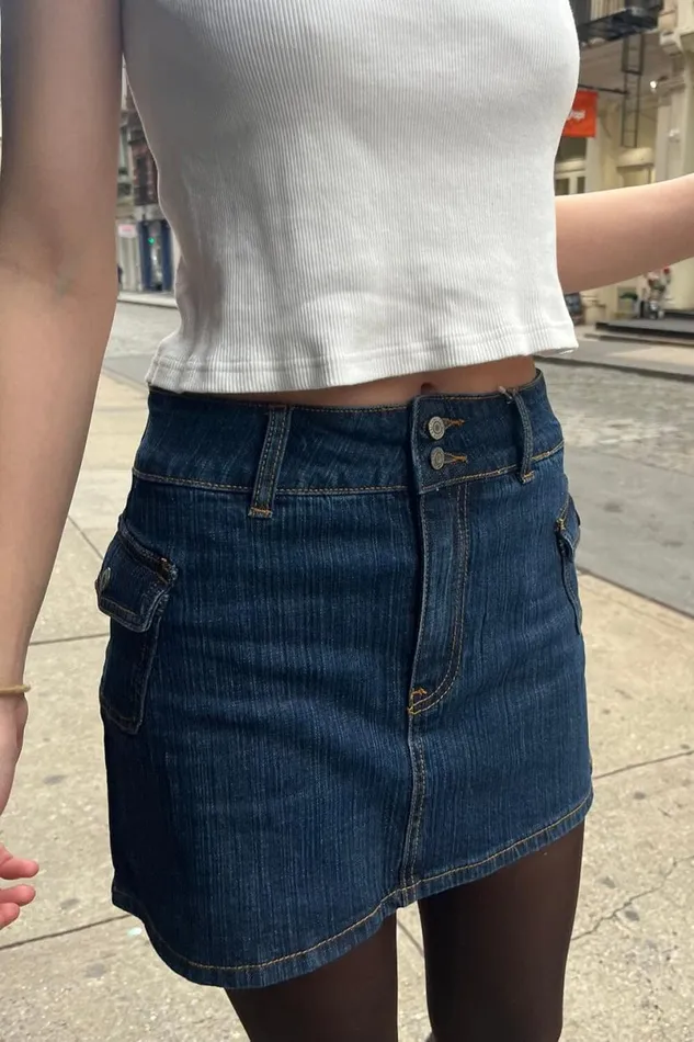 Clothing Agatha Denim Skirt Brandy Melville BOTTOMS