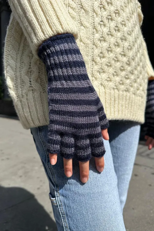 Clothing Fingerless Wool Striped Gloves Brandy Melville STRIPES