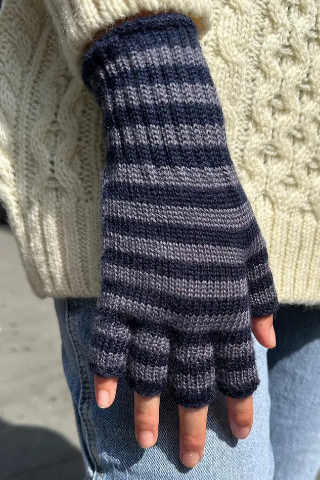 Clothing Fingerless Wool Striped Gloves Brandy Melville STRIPES