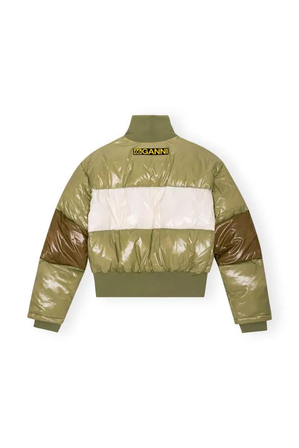 Clothing GANNI Outerwear X 66North Askja Down Bomber Green Salvia
