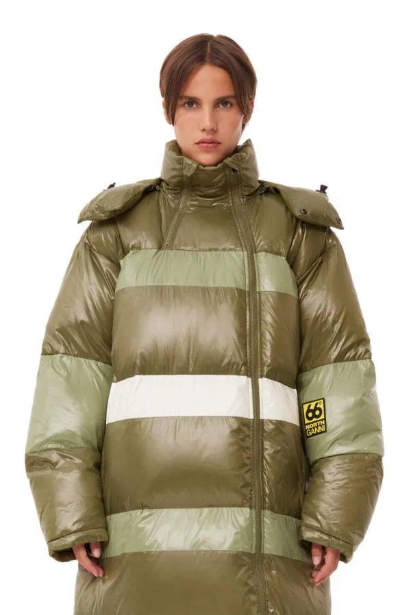 Clothing GANNI Outerwear X 66North Askja Down Coat SE Marine Olive