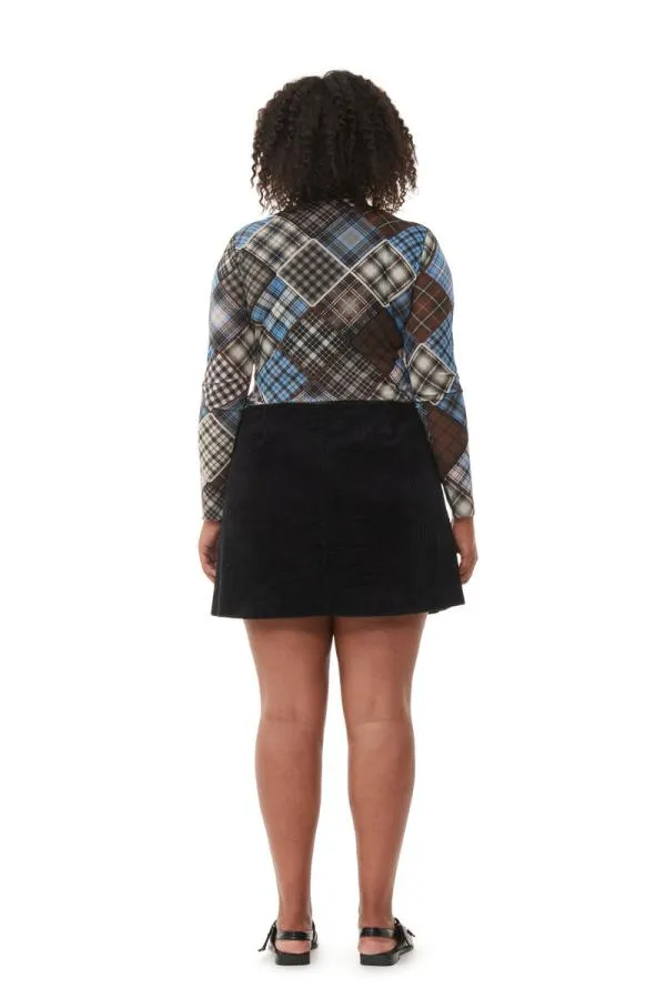 Clothing GANNI Skirts Black Corduroy Mini Skirt Black Clothing GANNI Skirts Black Corduroy Mini Skirt Black