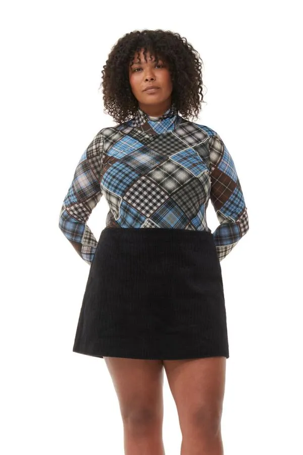Clothing GANNI Skirts Black Corduroy Mini Skirt Black Clothing GANNI Skirts Black Corduroy Mini Skirt Black