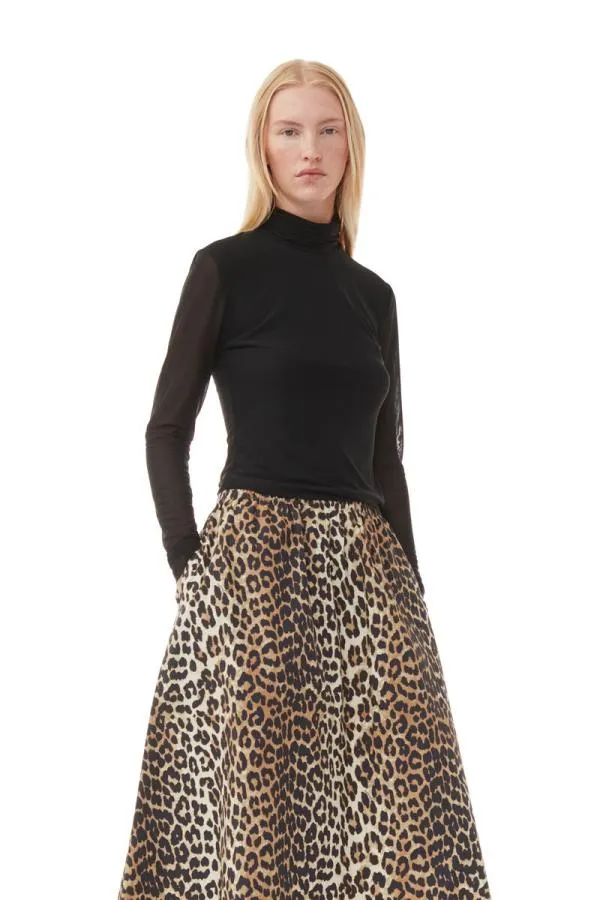 Clothing GANNI Skirts Leopard Printed Elasticated Maxi Skirt Leopard