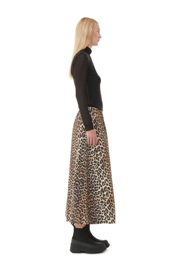 Clothing GANNI Skirts Leopard Printed Elasticated Maxi Skirt Leopard
