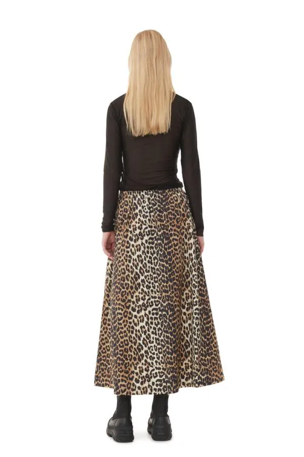 Clothing GANNI Skirts Leopard Printed Elasticated Maxi Skirt Leopard