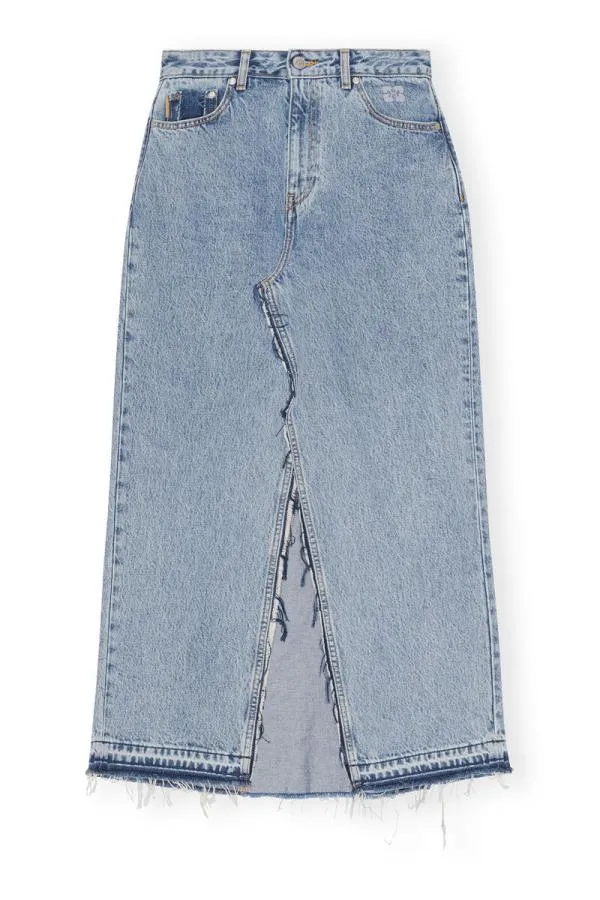 Clothing GANNI Skirts ReCut Denim Maxi Skirt Denim