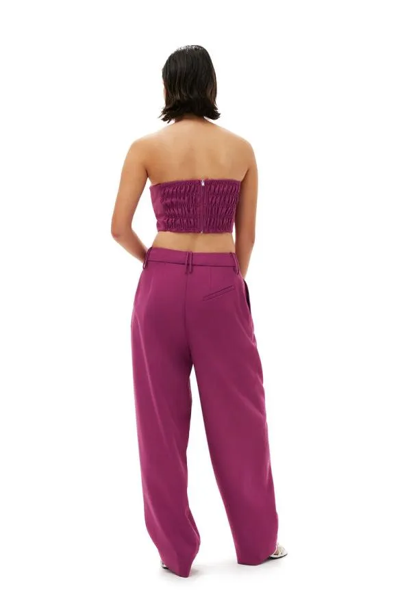 Clothing GANNI Suiting Summer Suiting Sleeveless Top Purple Wine Clothing GANNI Suiting Summer Suiting Sleeveless Top Purple Wine