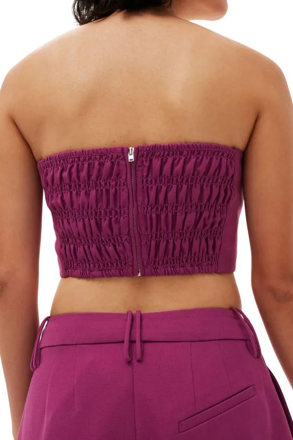Clothing GANNI Suiting Summer Suiting Sleeveless Top Purple Wine Clothing GANNI Suiting Summer Suiting Sleeveless Top Purple Wine