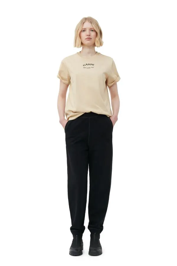 Clothing GANNI TShirts Relaxed Tshirt Pale Khaki