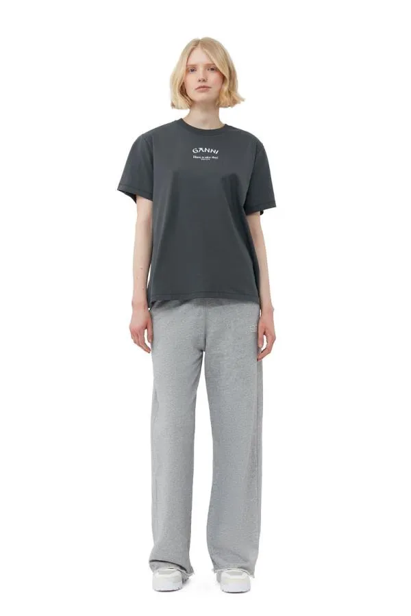 Clothing GANNI TShirts Relaxed Tshirt Volcanic Ash