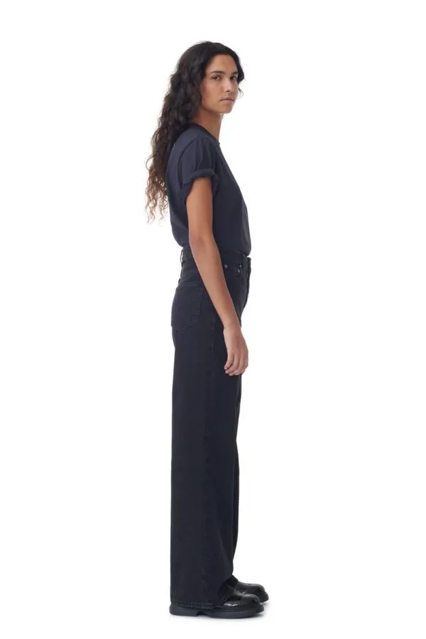 Clothing GANNI Trousers Magny Jeans Washed Blackblack Clothing GANNI Trousers Magny Jeans Washed Blackblack