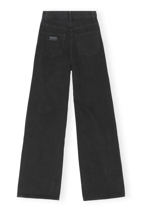 Clothing GANNI Trousers Magny Jeans Washed Blackblack Clothing GANNI Trousers Magny Jeans Washed Blackblack
