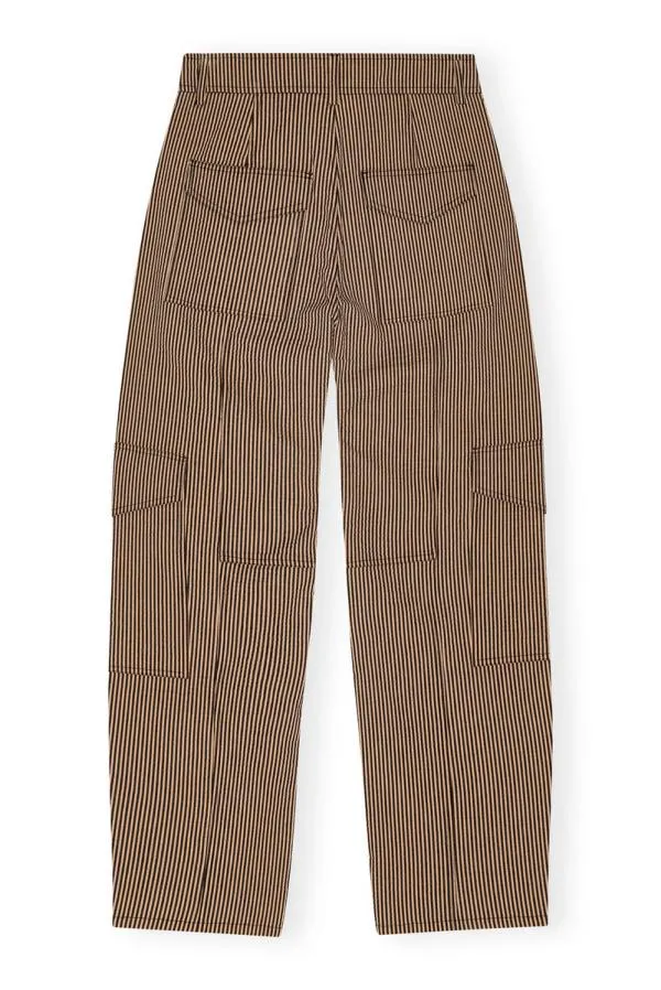 Clothing GANNI Trousers Seersucker Cargo Trousers Irish Cream Clothing GANNI Trousers Seersucker Cargo Trousers Irish Cream