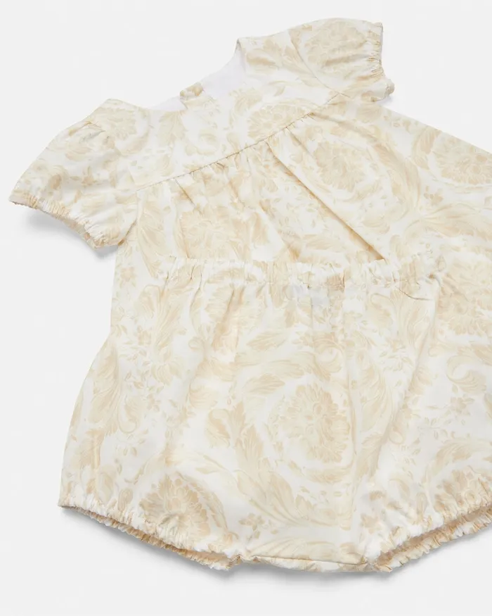 Clothing Kids Versace Barocco Baby Dress Set Beigeprint