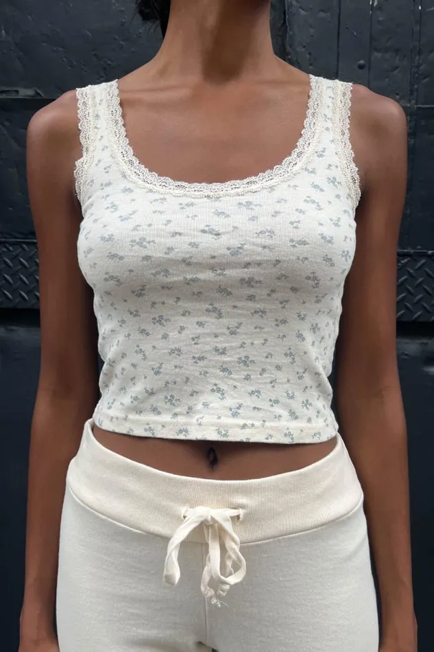 Clothing Ronnie Floral Lace Tank Brandy Melville FLORALS