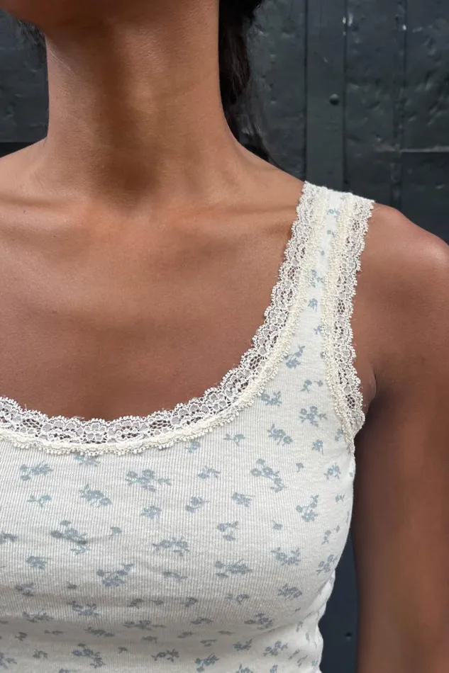 Clothing Ronnie Floral Lace Tank Brandy Melville FLORALS