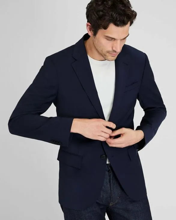 Club Monaco Blazers and Suiting CM Travel Suit Blazer Navy 8211 Men