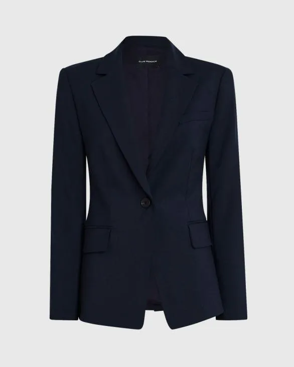 Club Monaco Blazers and Suiting Cutaway Borrem Blazer Navy 8211 Women