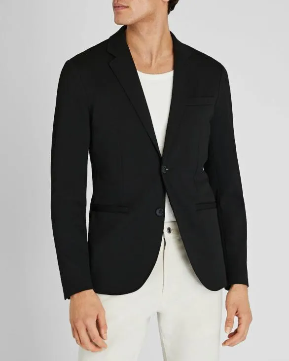 Club Monaco Blazers and Suiting Deconstructed Pique Knit Blazer Black 8211 Men