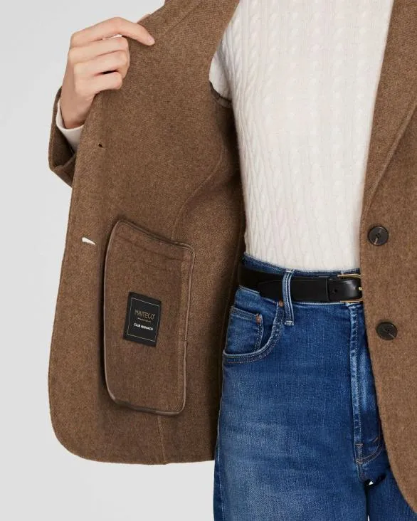 Club Monaco Blazers and Suiting DoubleFaced Blazer Coat Taupe 8211 Women
