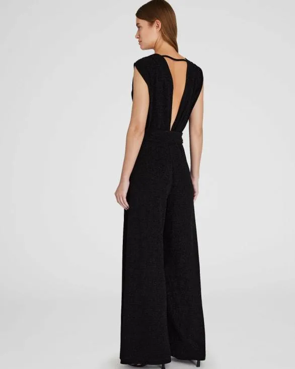 Club Monaco Dresses and Jumpsuits Metallic Knit Jumpsuit Black 8211 Women