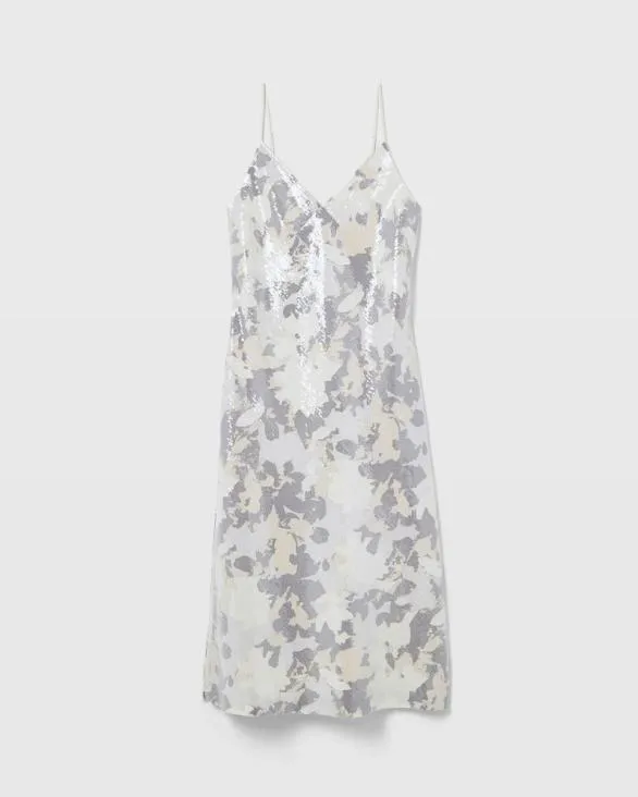 Club Monaco Dresses and Jumpsuits Midi Sequin Slip Dress Multi 8211 Women