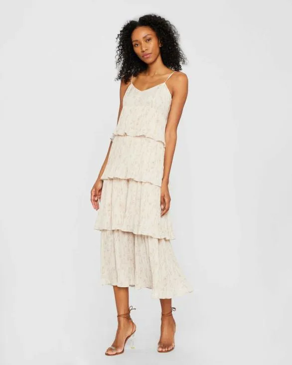 Club Monaco Dresses and Jumpsuits Pleated Tiers Occasion Dress Plaid 8211 Black 8211 Women