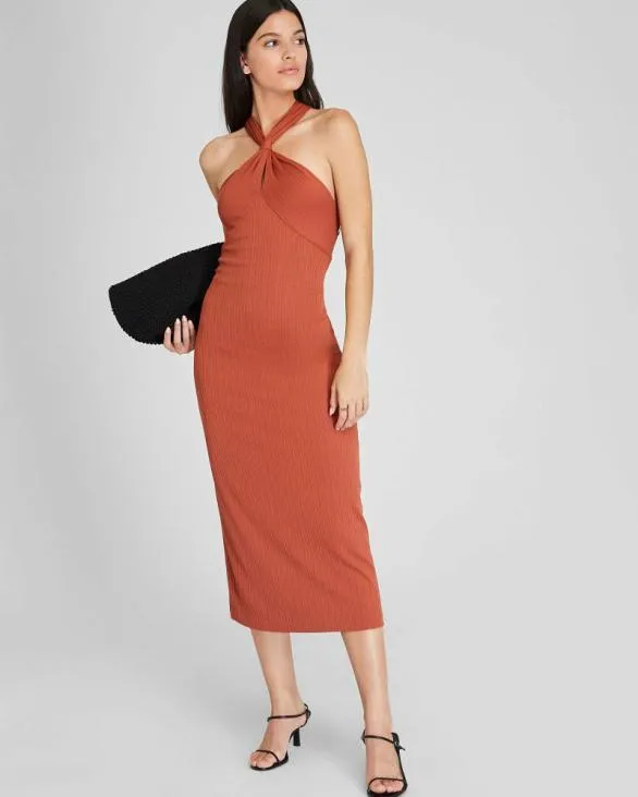 Club Monaco Dresses and Jumpsuits Variegated Rib Knit Dress Terracotta 8211 Women