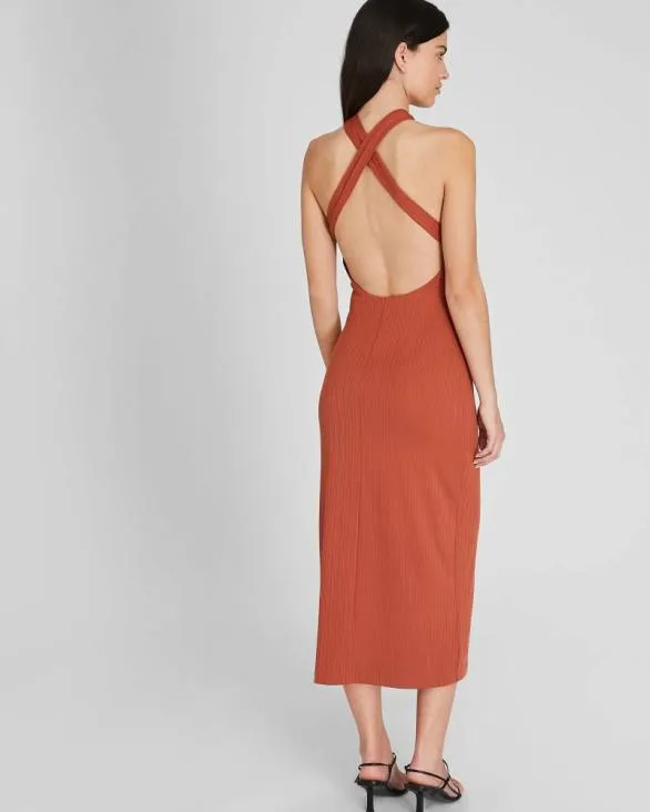 Club Monaco Dresses and Jumpsuits Variegated Rib Knit Dress Terracotta 8211 Women