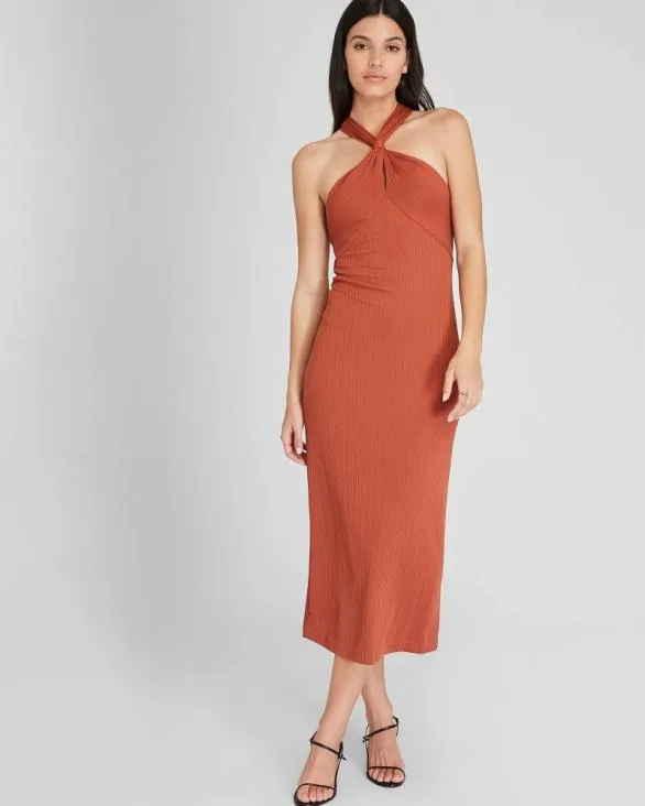 Club Monaco Dresses and Jumpsuits Variegated Rib Knit Dress Terracotta 8211 Women