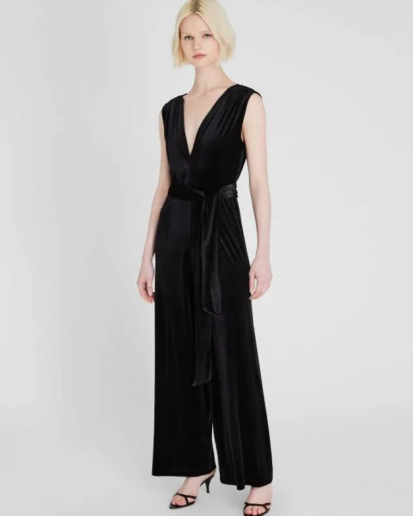 Club Monaco Dresses and Jumpsuits Velvet Knit Jumpsuit Black 8211 Women