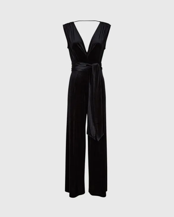 Club Monaco Dresses and Jumpsuits Velvet Knit Jumpsuit Black 8211 Women
