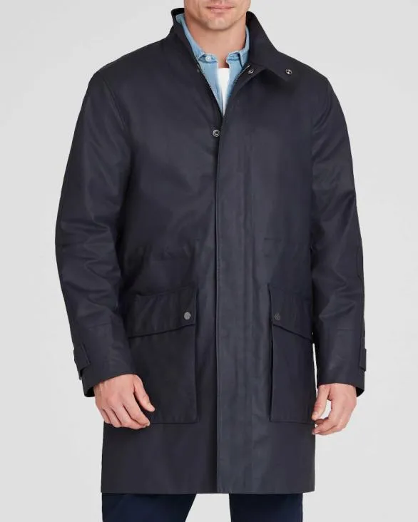 Club Monaco Jackets and Coats Casual WaxedCotton Mac Coat Navy 8211 Men