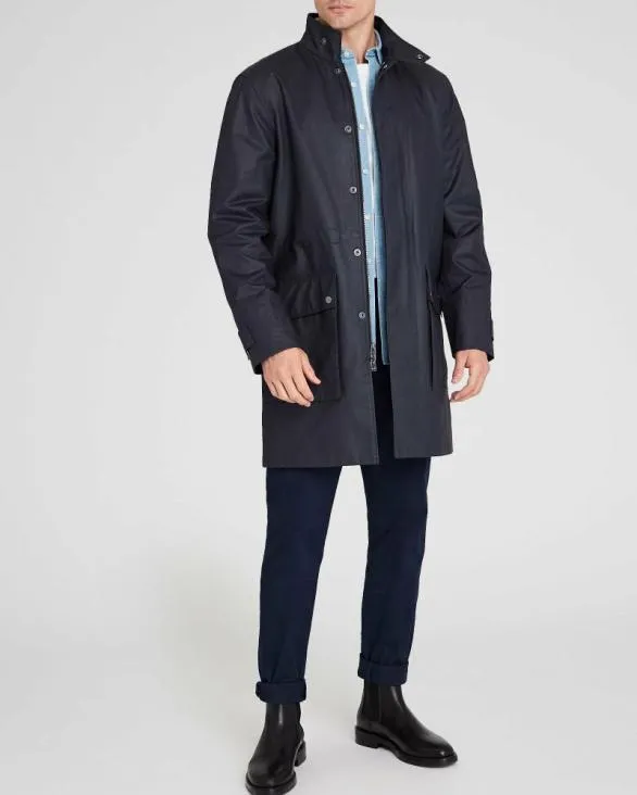 Club Monaco Jackets and Coats Casual WaxedCotton Mac Coat Navy 8211 Men