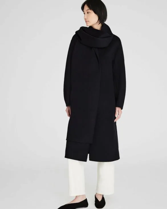 Club Monaco Jackets and Coats DoubleFaced Scarf Coat Black 8211 Women
