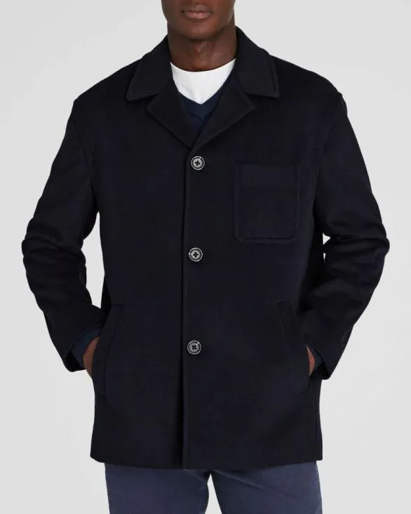 Club Monaco Jackets and Coats Wool Blend Short Coat Navy 8211 Men