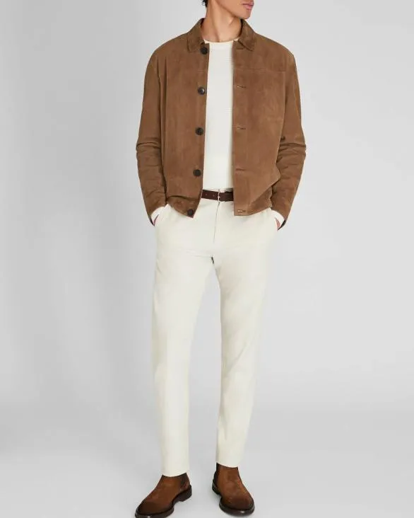 Club Monaco Pants Cotton Linen Twill Pant Pale Grey 8211 Men