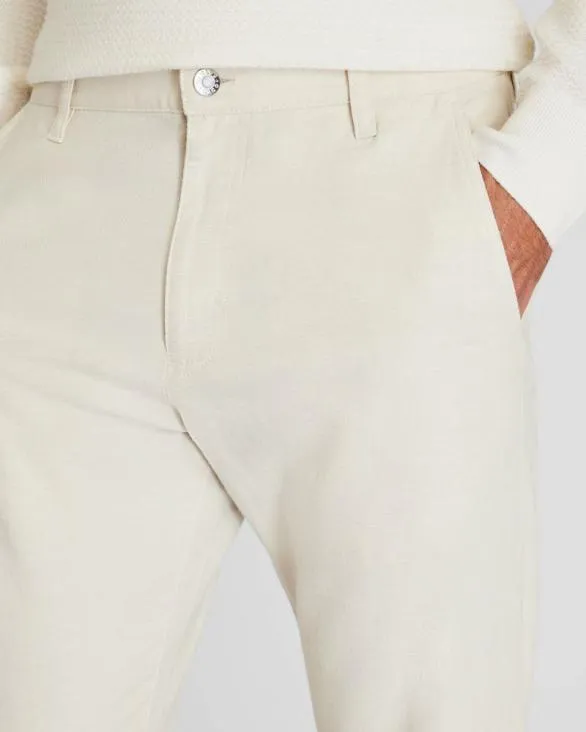 Club Monaco Pants Cotton Linen Twill Pant Pale Grey 8211 Men